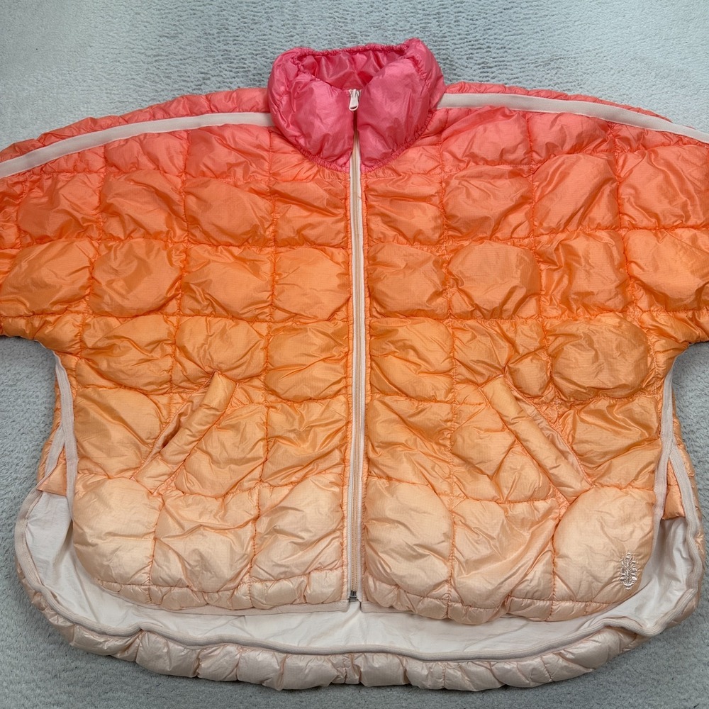 Free People Movement Just Peachy Ombre Puffer Jacket Women's Size Medium NWT - Picture 12 of 16
